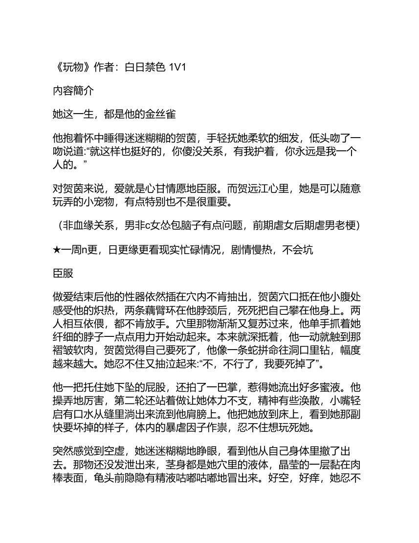 玩物 封面
